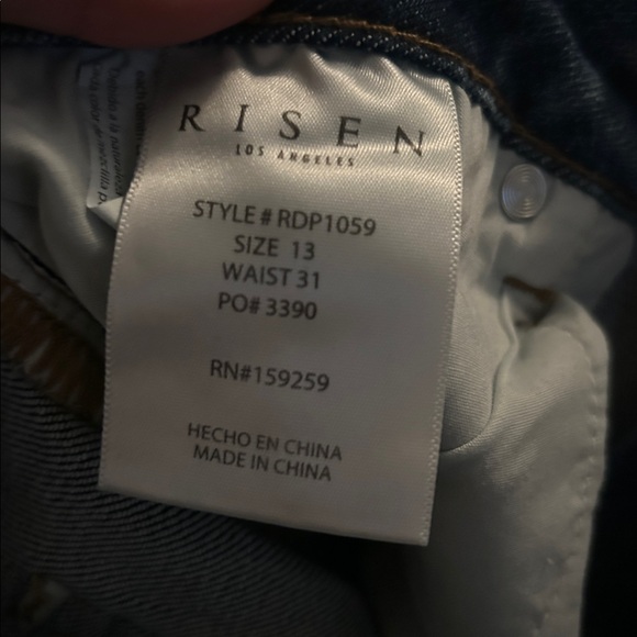 Risen High Rise Cropped Distressed Hem Jeans - Blue
Style number RDP1059 - Picture 7 of 8